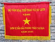 Thư viện tỉnh Đồng Tháp nhận “Cờ thi đua của Bộ” năm 2021