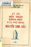 Kỷ yếu hội thảo khoa học về cụ Phó bảng Nguyễn Sinh Sắc
