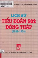 Lịch sử tiểu đoàn 502 Đồng Tháp: 1959-1975