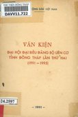 Văn kiện đại hội đại biểu đảng bộ liên cơ tỉnh Đồng Tháp lần thứ hai